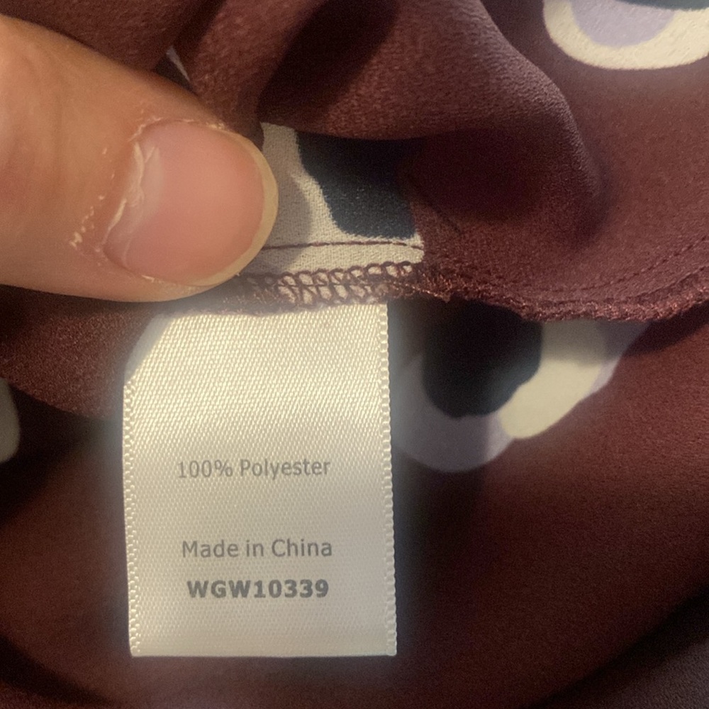 41 Hawthorne Women's Floral Print Blouse - Purple - Picture 6 of 8